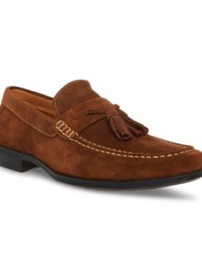 Steve Madden Galileo Mens Brown Suede Tassel Loafers Driving Shoes GALI01M1 8.5M